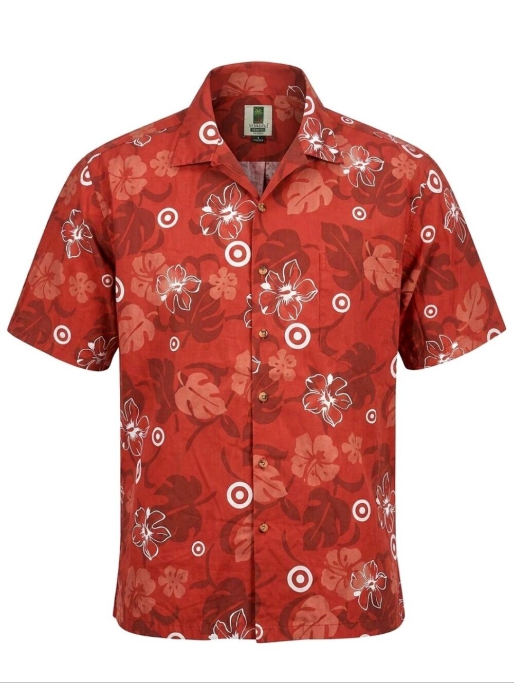 Rare Tori Richard Target Hawaii Employee Aloha Shirt XL Orange Floral USA NWOT